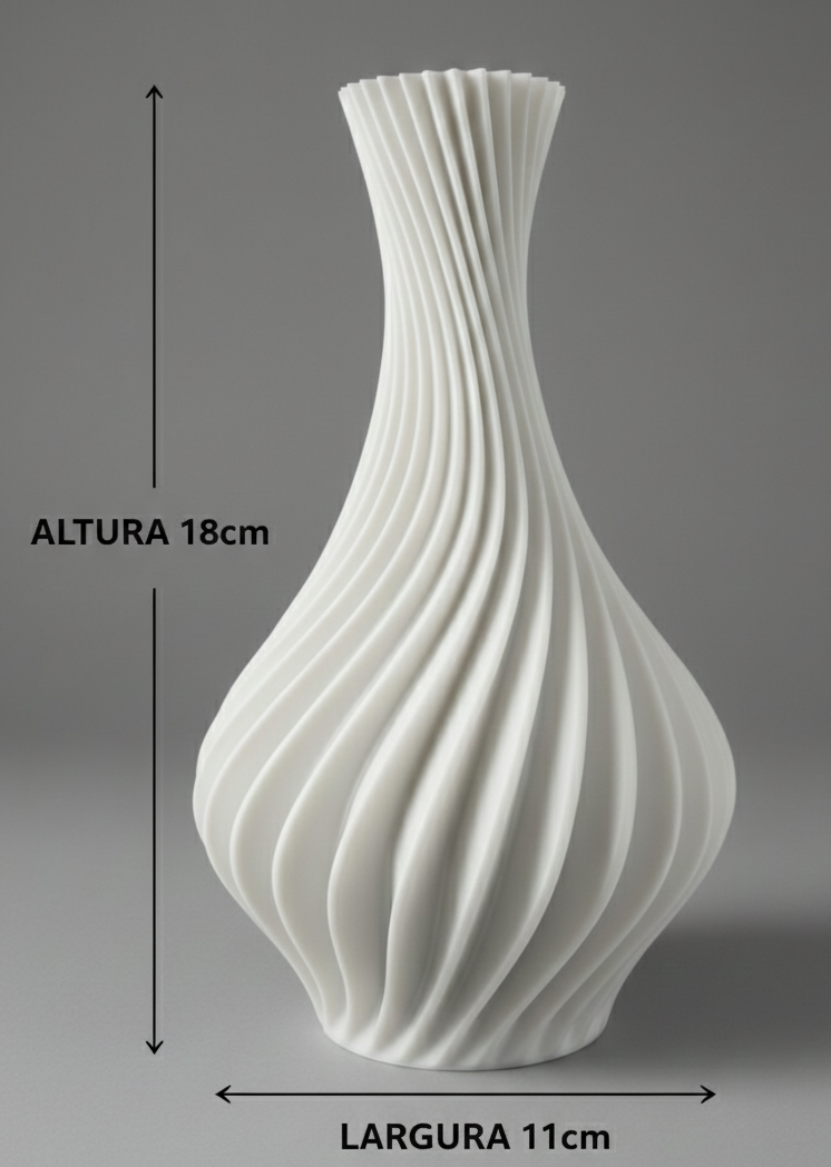 Vaso Zephyr Nº03 – Vaso Decorativo Moderno Escultural com Design em Espiral