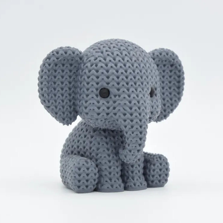 Elefante de Tricô Decorativo – Efeito Tricô em Impressão 3D