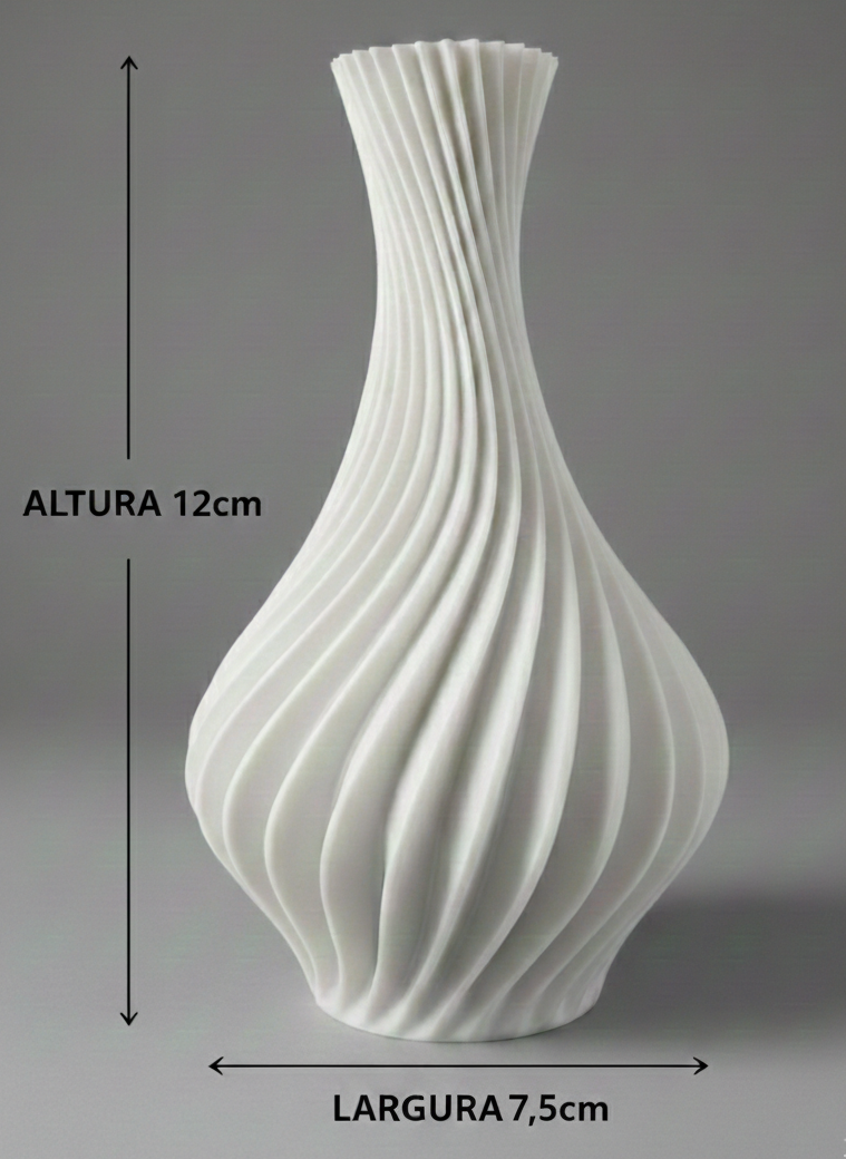 Vaso Zephyr Nº03 – Vaso Decorativo Moderno Escultural com Design em Espiral