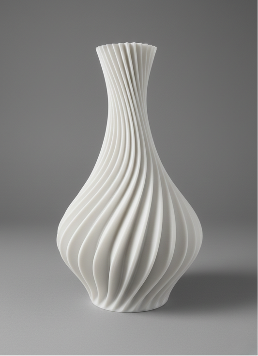 Vaso Zephyr Nº03 – Vaso Decorativo Moderno Escultural com Design em Espiral